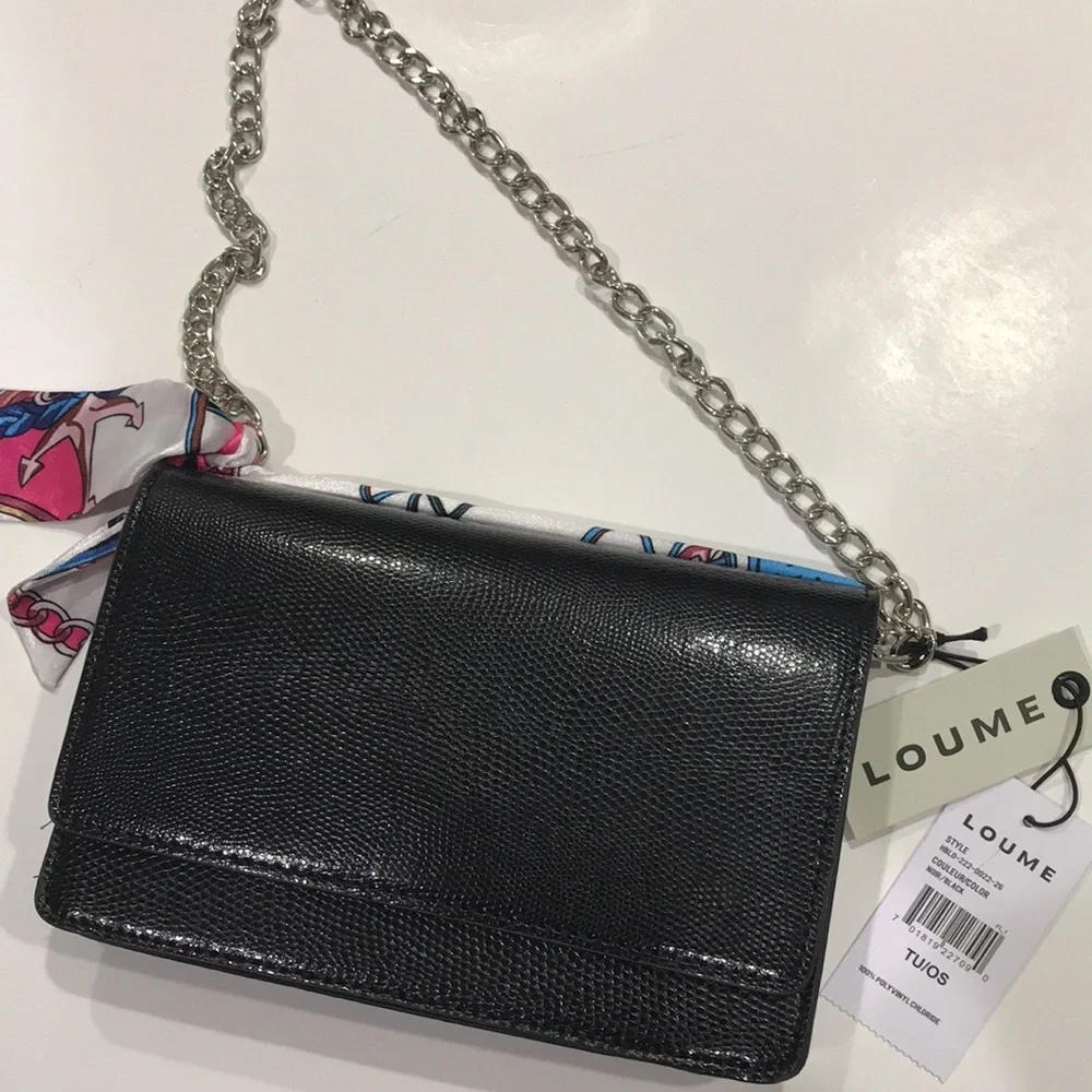 LOUME Black lizardprint bag. - Picture 5 of 6